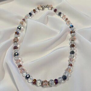 Aurora Borealis Pink Bead Necklace